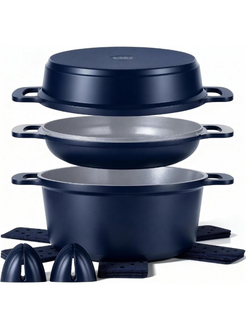 4.5 Qt Non-Stick Ceramic Soup Pot with Lid - Induction Ready, Easy Clean